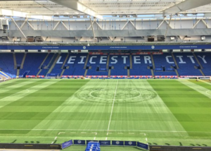 Leicester Groundsman Cuts Club Crest Into Centre Circle