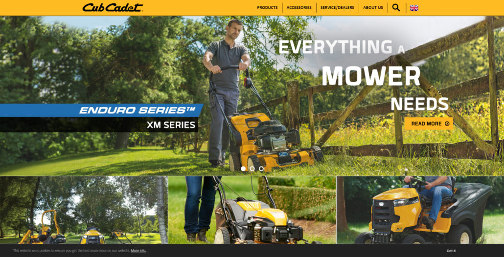 New Cub Cadet Website