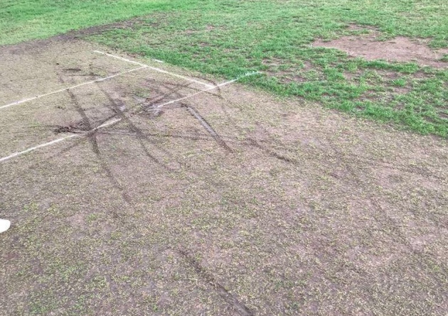 Vandals Damage Cricket Pitch