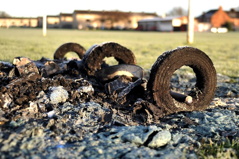 Vandals Set Fire To Football Pitch