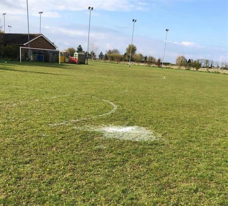 Vandals Damage Football Pitch