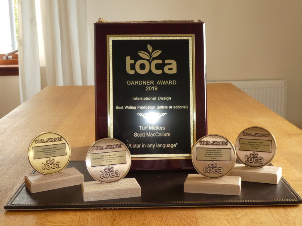 Turf Matters Scoop TOCA Awards