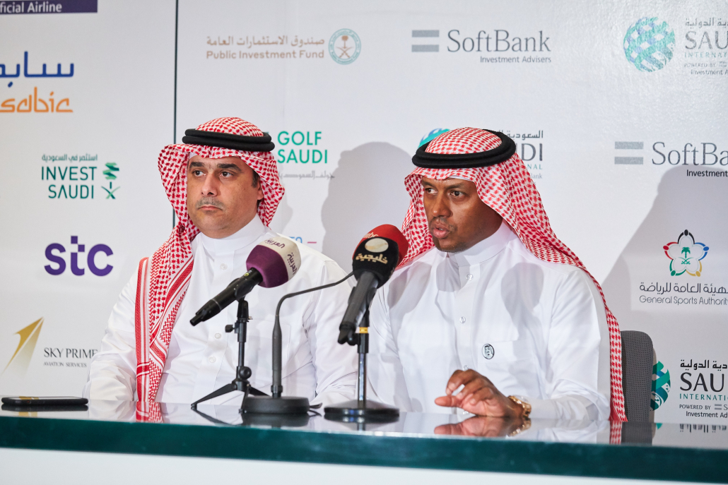 (L-R) KAEC GCEO, Ahmed Ibrahim Linjawy & Golf Saudi CEO Majed Al Sorour