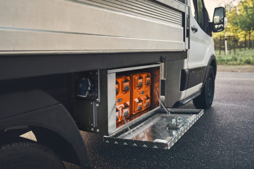 STIHL's new mobile box for easy charging and transportation STIHL's new mobile box for easy charging and transportation