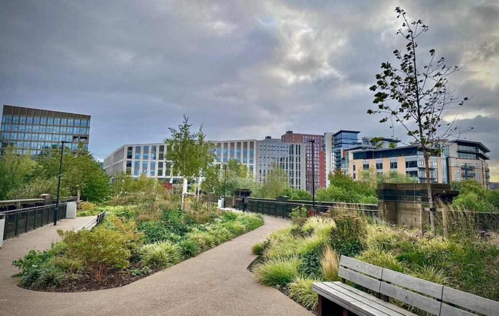 Green-Tech supplies landscaping materials for linear park