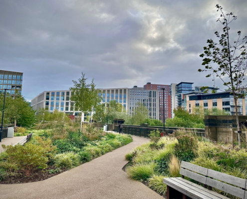 Green-Tech supplies landscaping materials for linear park