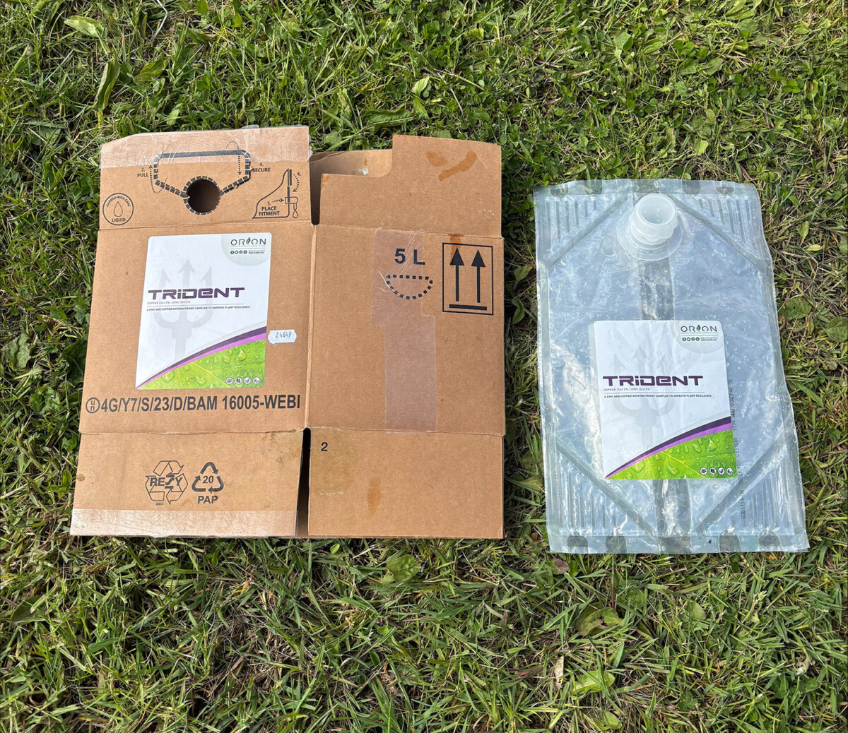Bag in a box biostimulants save 63% plastic