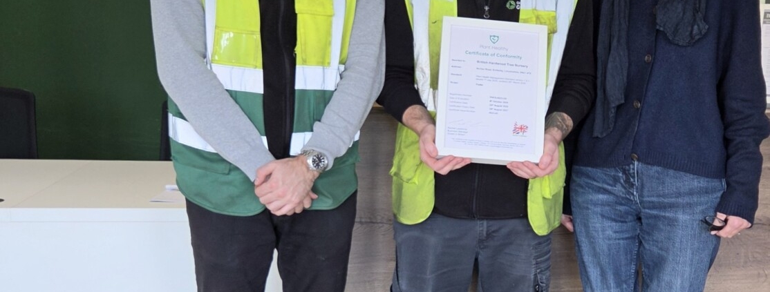 British Hardwood Tree Nursery celebrates five years of plant healthy certification